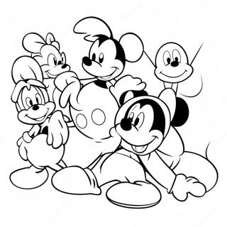 Pagina Para Colorear De Mickey Mouse Jugando Con Amigos 1194-2592