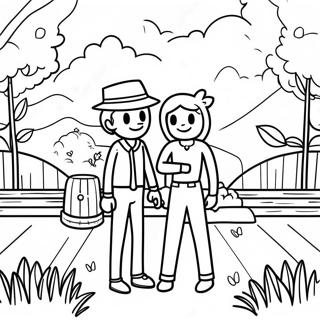 Pagina Para Colorear De Personajes De Stardew Valley En Accion 119502 54453