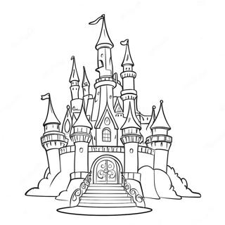 Pagina Para Colorear Del Castillo Magico De La Princesa Disney 1195-581