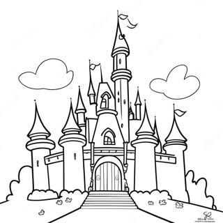 Pagina Para Colorear Del Castillo Magico De La Princesa Disney 1195-582