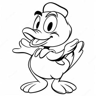 Pagina Para Colorear De Donald Duck En Una Pose Divertida 1196-2028