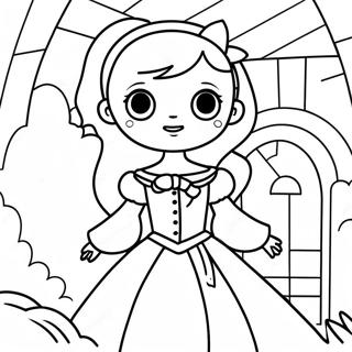 Dibujo Para Colorear De Una Chica Vampiro Aterradora En Un Castillo 119759 54656