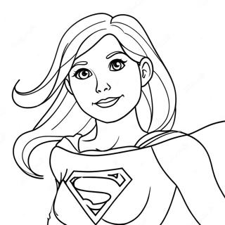 Pagina Para Colorear De Supergirl 119860-54725