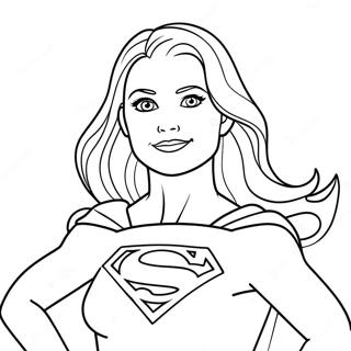 Pagina Para Colorear De Supergirl 119860-54727