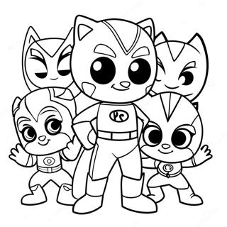 Equipo De Superheroes De Pj Masks Pagina Para Colorear 11994-786