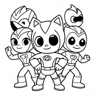 Equipo De Superheroes De Pj Masks Pagina Para Colorear 11994-787