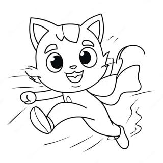 Catboy Corriendo Rapido Pagina Para Colorear 11995-2205