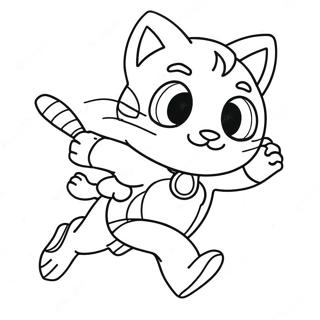 Catboy Corriendo Rapido Pagina Para Colorear 11995-2206