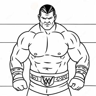 Pagina Para Colorear Del Epico Enfrentamiento De Luchadores De Wwe 119965-54810