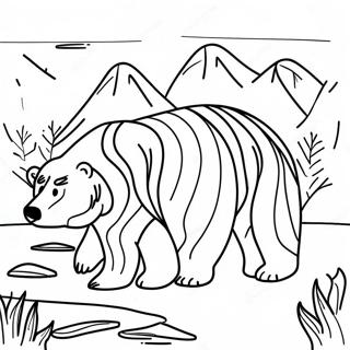 Oso Grizzly Páginas Para Colorear