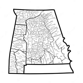 Pagina Para Colorear Del Contorno Del Estado De Alabama 120068-54888