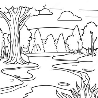 Pagina Para Colorear De Una Hermosa Escena Natural De Alabama 120069-54889