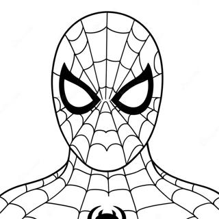 Cara De Spiderman Páginas Para Colorear