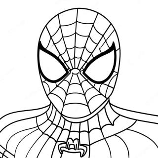 Pagina Para Colorear De La Cara Heroica De Spiderman 120096-54915