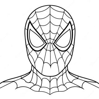 Pagina Para Colorear De La Cara Clasica De Spiderman 120098-54921