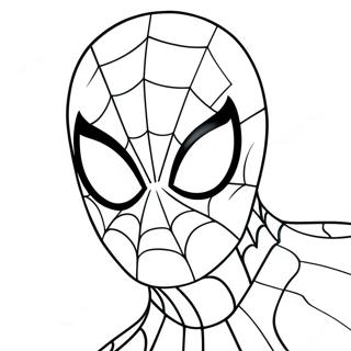 Pagina Para Colorear De La Cara Clasica De Spiderman 120098-54923