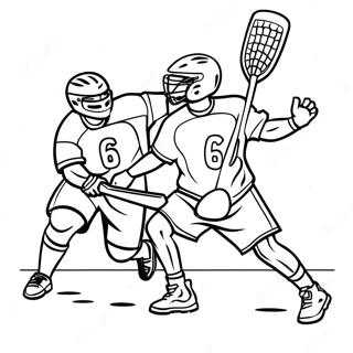 Pagina Para Colorear De Un Emocionante Juego De Lacrosse 120630-55330