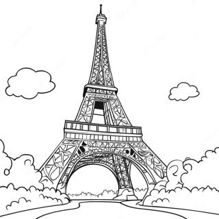 Pagina Para Colorear De La Torre Eiffel En Paris 120964 55591
