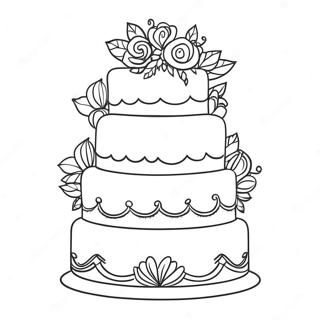 Pagina Para Colorear De Pastel De Boda Elegante 121014 55817