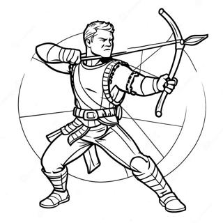 Pagina Para Colorear De Ojo De Halcon En Pose De Accion 121193 55961