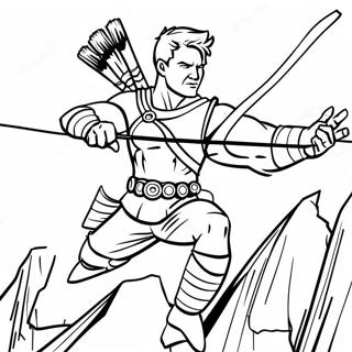 Pagina Para Colorear De Ojo De Halcon En Pose De Accion 121193-55962