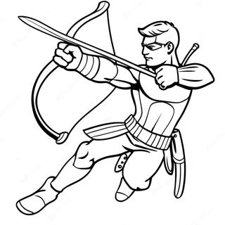 Pagina Para Colorear De Ojo De Halcon En Pose De Accion 121193 55963