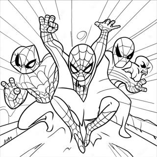 Pagina Para Colorear De Spiderman Luchando Contra Villanos 121455-56150