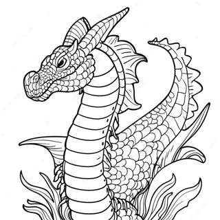 Pagina Para Colorear De Dragon Marino Majestuoso 121504-56177