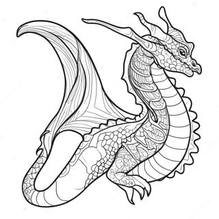 Pagina Para Colorear De Dragon Marino Majestuoso 121504-56178