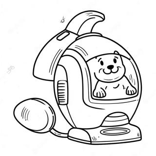 Pagina Para Colorear De Aspiradora Linda Con Mascota 121533 56212