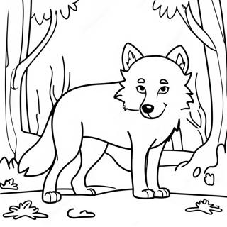 Lobo Astuto Acechando A Su Presa Pagina Para Colorear 12180-1517