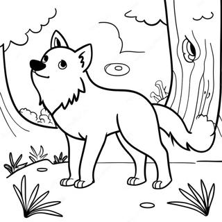Lobo Astuto Acechando A Su Presa Pagina Para Colorear 12180-1519