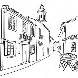 Pagina Para Colorear De Encantador Pueblo Espanol 121811-56421