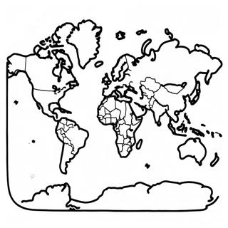 Pagina Para Colorear De Mapa Del Mundo Colorido 121836-56440