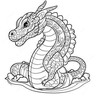 Pagina Para Colorear De Dragon De Agua Majestuoso 121886-56477