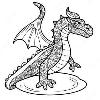 Dragón De Agua Páginas para colorear