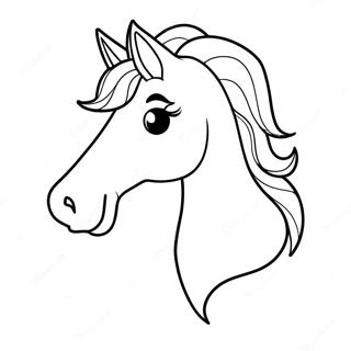 Cabeza De Caballo Páginas para colorear
