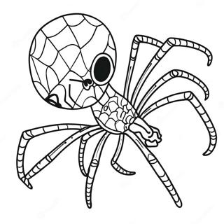 Araña Punk Páginas Para Colorear