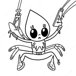 Spider Punk Dinamico Balanceandose Para Colorear 122350 56904