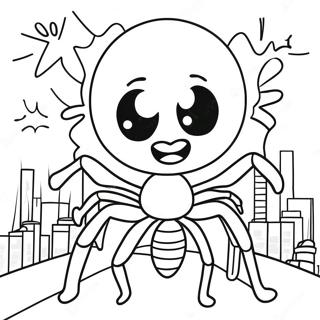 Spider Punk Con Fondo De Graffiti Para Colorear 122351 56906