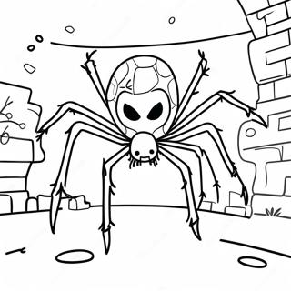 Araña Punk Páginas para colorear