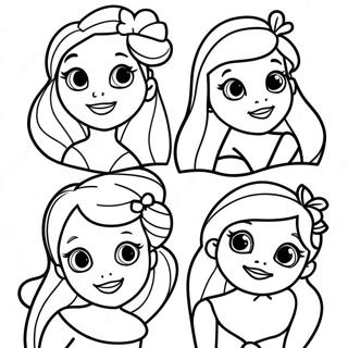 Hermanas De Ariel Páginas para colorear