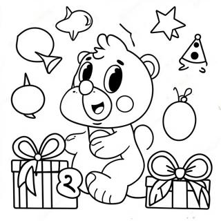 Feliz 2º Cumpleaños Páginas para colorear