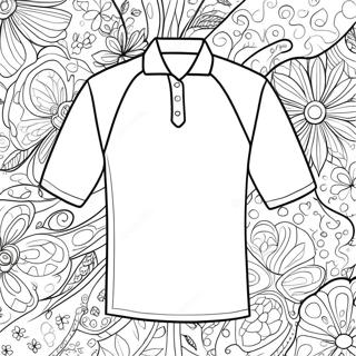 Pagina Para Colorear Del Diseno Colorido De La Camiseta 122890-57313