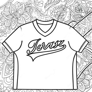 Pagina Para Colorear Del Diseno Colorido De La Camiseta 122890-57314