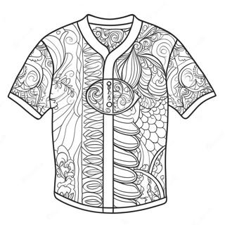 Pagina Para Colorear Del Diseno Colorido De La Camiseta 122890 57316