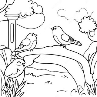 Pagina Para Colorear Jardin Chinoiserie Con Aves 123020 57421