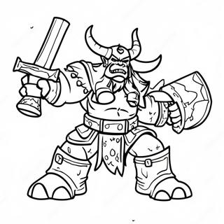 Pagina Para Colorear De Ork Warboss En Combate 123199-57558