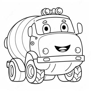 Camión De Cemento Páginas para colorear