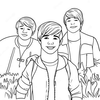 Pagina Para Colorear De Sam Y Colby Con Amigos 123304-57646